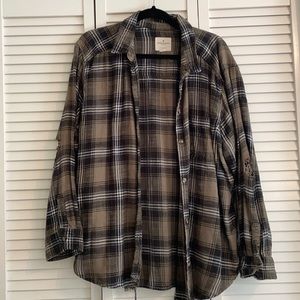 Oversized Distressed flannel